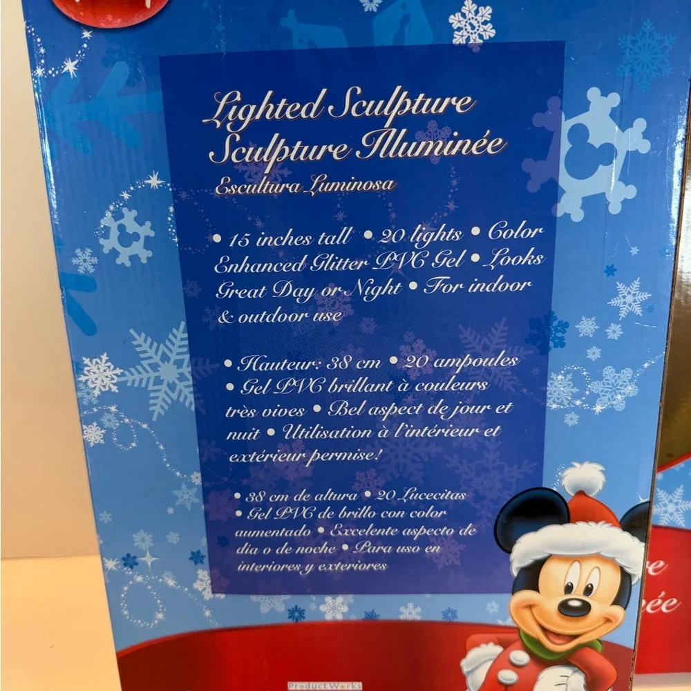 2 Disney MICKEY MINNIE MOUSE Lighted Sculpture 15
